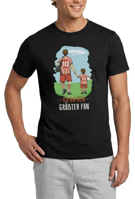 Produktbild von Spreadshirt Fußball Vater Sohn Ich Bin Dein Größter Fan Männer T-Shirt, 3XL, Schwarz