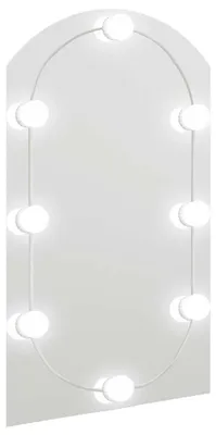 Zdjęcie produktu dla Lustro Z Lampami Led, 70X40 Cm, Szklane, Z Łukiem Lumarko!