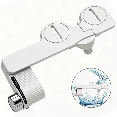 Produktbild von Bidet Einsatz Ultra-Slim nicht elektrisch – Kaltwasser-Bidet mit selbstreinigenden Doppeldüsen | Einstellbarer Wasserdruck