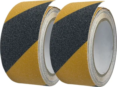 Produktbild von Klebeband Antirutschband Gripband 50mmx5m Antirutschstreifen schwarz-gelb 2 St.