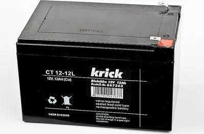 Obrázek produktu pro Olověný akumulátor Krick 12V / 12Ah