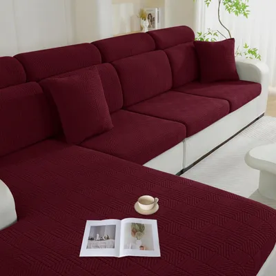 Obrázek produktu pro Omgoods – Univerzální voděodolné potahy na pohovky – vínová barva