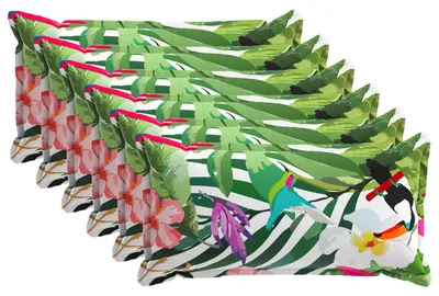 Imagen del producto de vidaXL, funda de cojín, 6 unidades, modelo HOUTEN, color , 40 x 80 cm, material: poliéster