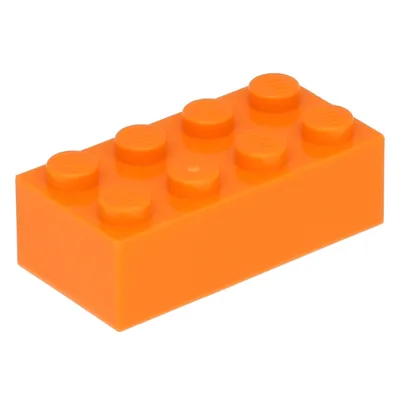 Obrázok produktu pre 100 x LEGO kociek 2 x 4, oranžové