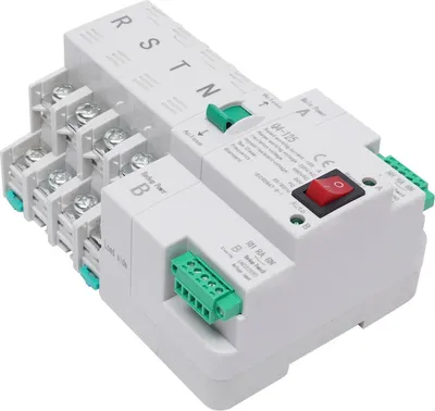Produktbild von Automatischer Netzumschalter - 100A ATS - 220V 4-polig - Dual-Power Umschalter Netz/Notstrom - 50/60Hz - Isolationsspannung 690V - Grau