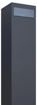 Produktbild von Standbriefkasten Monolith in Anthrazit mit Edelstahlklappe