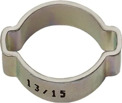 Produktbild von Riegler 2-Ohr-Schlauchklemme, Stahl glanzv. (W1), Spannbe. 22-25 mm, 8,5 mm