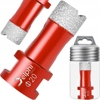 Produktbild von Delphi Tools | Diamant-Lochbohrer 20mm - M14 Gewinde - für Fliesen Granit Keramik - Vakuumlötung