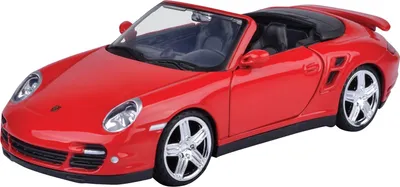 Produktbild von Motormax 73348 Porsche 911 turbo Cabriolet (997) rot Maßstab 1:24 Modellauto