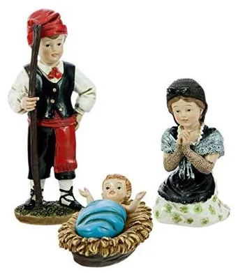 Krippenfigur aus Kunstharz, 15 cm, katalanisch, mehrfarbig