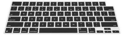 Produktbild von kwmobile Silikon Tastaturschutz für Apple Macbook Air 13 M4 2025 A3240 - QWERTY US Keyboard Cover Abdeckung - Schwarz