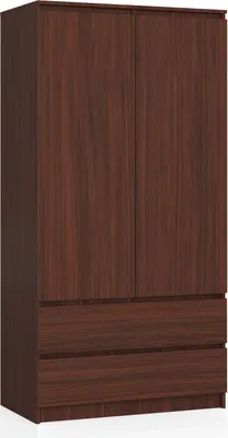 Produktbild von Kleiderschrank mit 2 Turen und 2 Schubladen (B:90cm / H:180cm / T:51cm) in Wenge