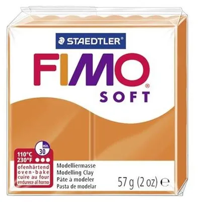 Productafbeelding van 6 stuks FIMO hobby 8020-42, modelleerpasta Fimo soft, kleur mandarijn
