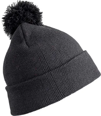 Produktbild von Result Winter Essentials RC028J | Junior Pom Pom Beanie Wintermütze für Kinder - Farbe: Black - Größe: One Size
