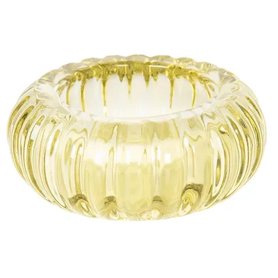 Produktbild von Clayre & Eef Teelichthalter Ø 9x3 cm Gelb Glas
