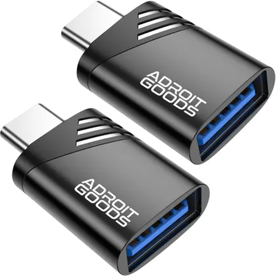 Obrázok produktu pre AdroitGoods 2x adaptér USB-C na USB-A - USB 3.1 - prevodník - hliníková čierna