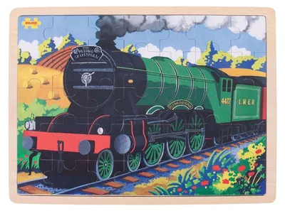 Image de Puzzle en bois Bigjigs Flying Scotsman - 35 pièces