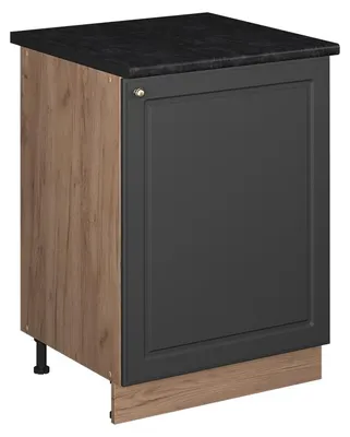 Obrázek produktu pro Spodní skříňka kuchyňské linky Vicco Fame-Line Anthrazit-Gold Landhaus/Zlatý mocný dub 60 cm 1 dvířka s pracovní deskou, Model 65182