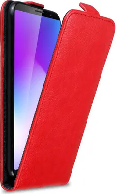 Produktbild von Cadorabo Hülle für Cubot POWER Schutz Hülle in Rot Flip Etui Handyhülle Case Cover