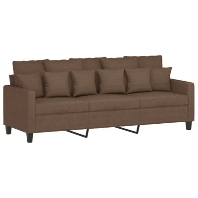 Zdjęcie produktu dla vidaXL 3-osobowa sofa brązowa 180 cm tkanina