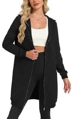 Imagen del producto de Omgoods - Sudadera con cremallera para mujer - Corte holgado y cómodo, estilo oversize