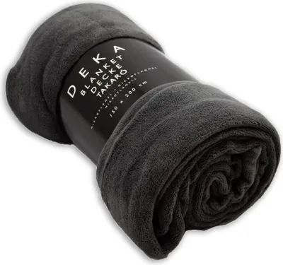 Zdjęcie produktu dla Koc z mikroflaneli Home Elements, ciemnoszary