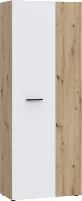 Produktbild von Mehrzweckschrank >NET306< Inneneinteilung, Weiss/Artisan Eiche Nachbildung - 68,7x181,1x36,5cm (BxHxT)