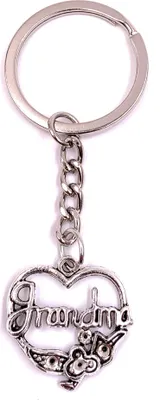 Produktbild von Onwomania Schlüsselanhänger Oma Herz Silber Metall Anhänger Charm
