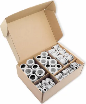 Produktbild von QUADRIOS Kabelverschraubungs-Set 2009CA106, Grau, PG, 60 Stück