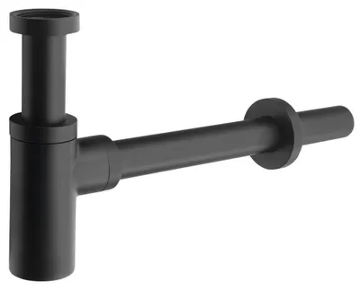 Produktbild von Waschbecken-Siphon 5/4", Durchmesser 32mm, rund, Schwarz matt