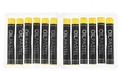 Obrázek produktu pro Pastelové tužky, měkké, 12 kusů, žluté, umělecké potřeby, malování, kreslení, pro začátečníky, umělci