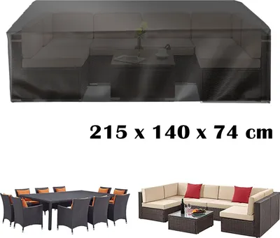 Produktbild von Gartenbank Abdeckung 215 x 140 x 74cm,420D Wasserdicht Wetterfest Schutzhülle,Abdeckplane für Gartentische Terrassenmöbel,Sofa Sitzgruppe,Gartenmöbel Plane