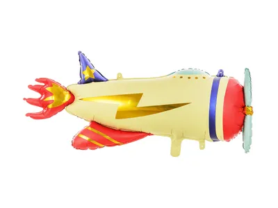 Produktbild von Flugzeug Folienballon, 91x39cm, Mix