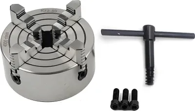 Immagine prodotto di Mandrino per tornio, design a 4 griffe, presa di alta precisione, 4 griffe e barra