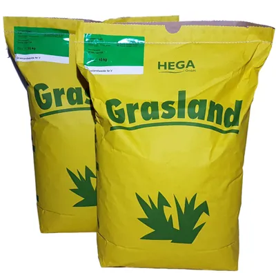Produktbild von HEGA Grasland Weidemischung Nr. V, Reparatur & Nachsaat, 2 x 10kg, Mähwiese, Weidegras, Wiese, Futtergras für 10.000m²
