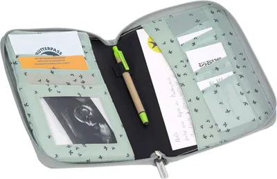Produktbild von Mutterpasshülle LÄSSIG Dokumentenmappe Floral Mint mit Reißverschluss