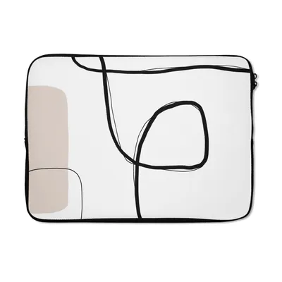Produktbild von MuchoWow® Laptop Hülle 14 ZollAbstrakt - Pastell - Minimalismus Laptoptasche - Laptoptasche - Stoßsicher - Schutzhaube