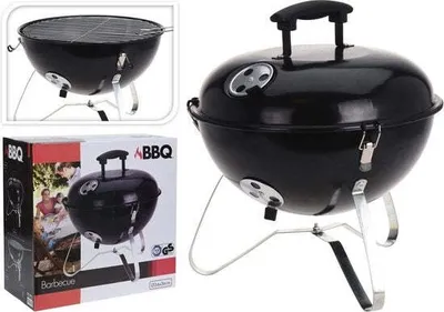 Zdjęcie produktu dla Okrągły czarny grill stołowy do grillowania