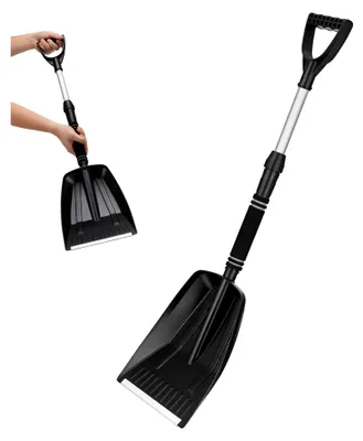 Produktbild von Teleskopische Schneeschaufel 71–86cm Robuste Autoschneeschaufel mit Verstärktem Griff Tragbare Schneeräumschaufel für Auto Einfahrt und Camping