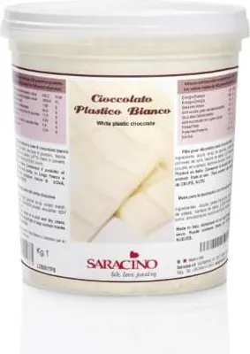 Produktbild von Weiße Schokolade Plastik Saracino 1kg