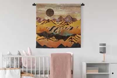 Produktbild von MuchoWow® Wandteppich Wandbehang Tigerdruck - Gold - Marmor 90x90 cm Tapisserie Dekoration Wandtuch - Wandaufhänger