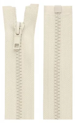 1 Reißverschluss Profil 5mm 55 cm teilbar creme