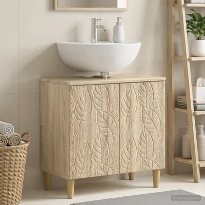 Immagine prodotto di Maison Exclusive - Mobile lavabo modello DELFT, in legno Sonoma, dimensioni 59,5 x 31,5 x 59 cm