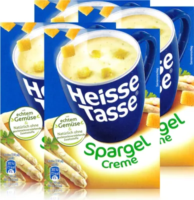 Produktbild von Heisse Tasse Spargel Creme mit Croûtons 3 Beutel á 13,8g (4er Pack)