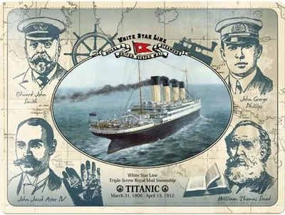 Image de Nostalgic-Art - Plaque en métal 30 x 40 cm - Titanic Crew