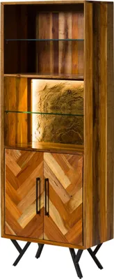 Image de MASSIVMOEBEL24 | Étagère en Bois de récupération 70x40x186 naturel laqué AVIGNON #125
