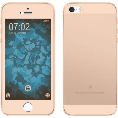 Produktbild von PhoneNatic Case kompatibel mit Apple iPhone 5 / 5s / SE - gold Silikon Hülle 360° Fullbody Cover