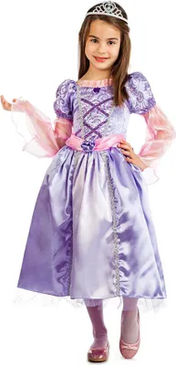 Image de Costume de princesse « Victoria » pour fille | Violet Taille : 5-6 ans