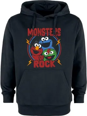 Produktbild von Sesame Street Kapuzenpullover Herren Monsters Of Rock schwarz M