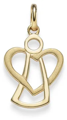 Produktbild von Anhänger Engel Engelchen & Herz 585 Gold Gelbgold 21x12mm Halsschmuck